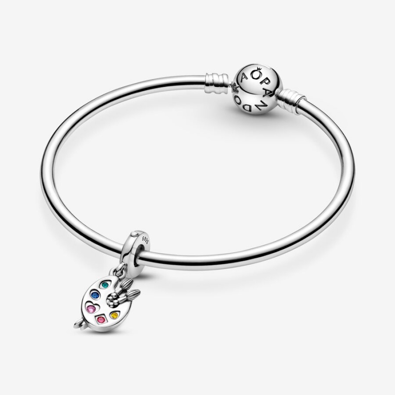 Pandora Artist's Palette Dangle Charm Sterling Silver | 456AOEVTC