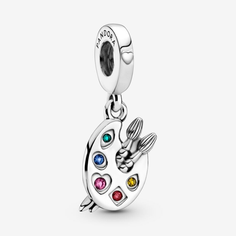 Pandora Artist\'s Palette Dangle Charm Sterling Silver | 456AOEVTC