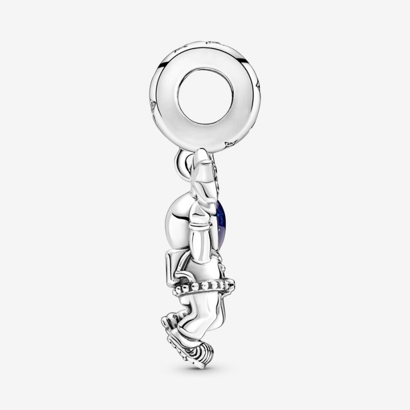 Pandora Astronaut In The Galaxy Dangle Charm Sterling Silver | 872OJCXHY