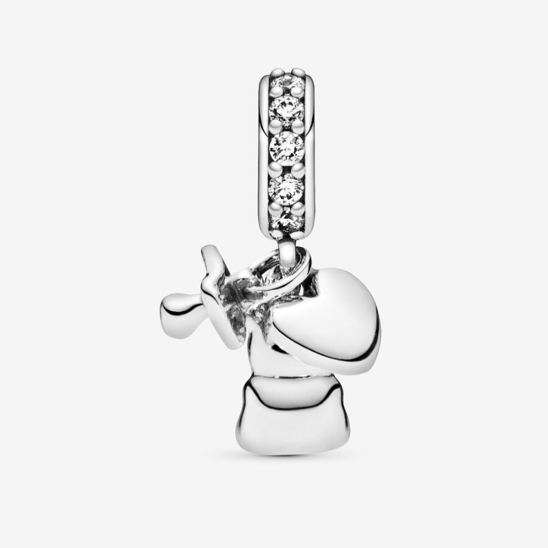 Pandora Baby Teddy Bear Dangle Charm Sterling Silver | 395TOLQSK