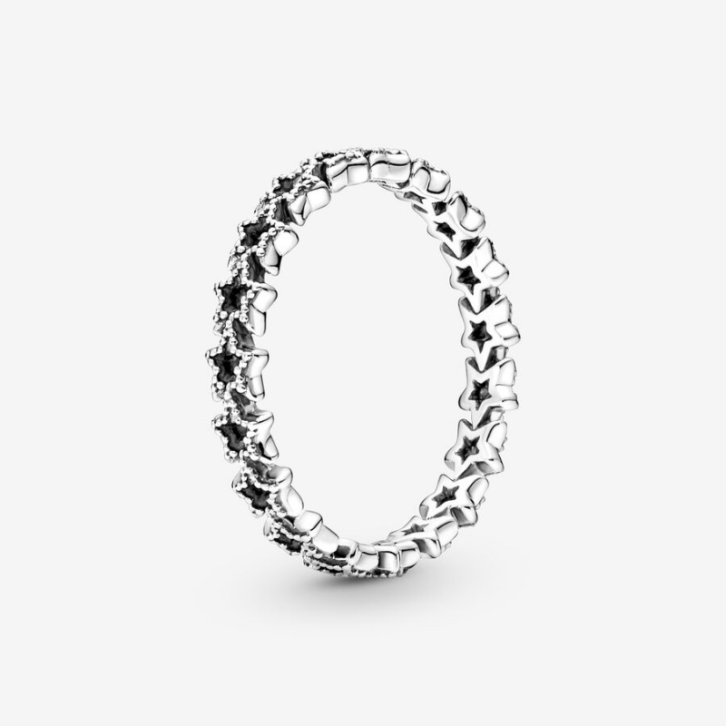 Pandora Band of Asymmetric Stars Ring Sterling Silver | 921MZIRXQ