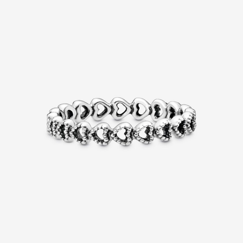 Pandora Band of Hearts Ring Sterling Silver | 698LUZASB