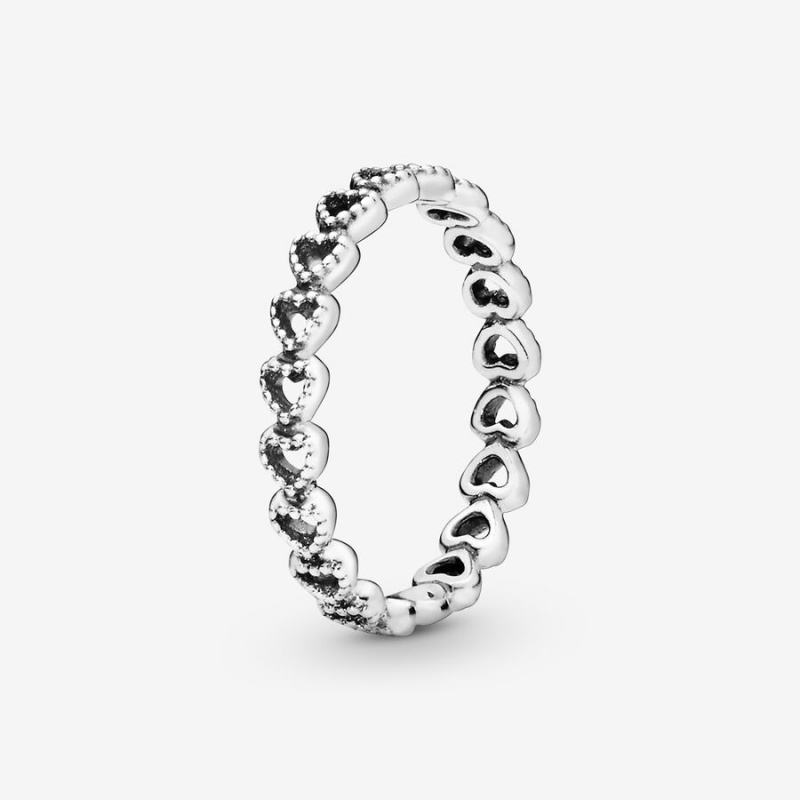 Pandora Band of Hearts Ring Sterling Silver | 698LUZASB