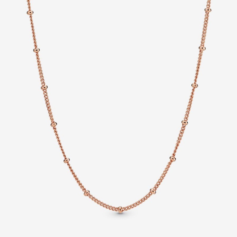 Pandora Beaded Chain Necklace - FINAL SALE Rose Gold-plated | 549XNGPAK