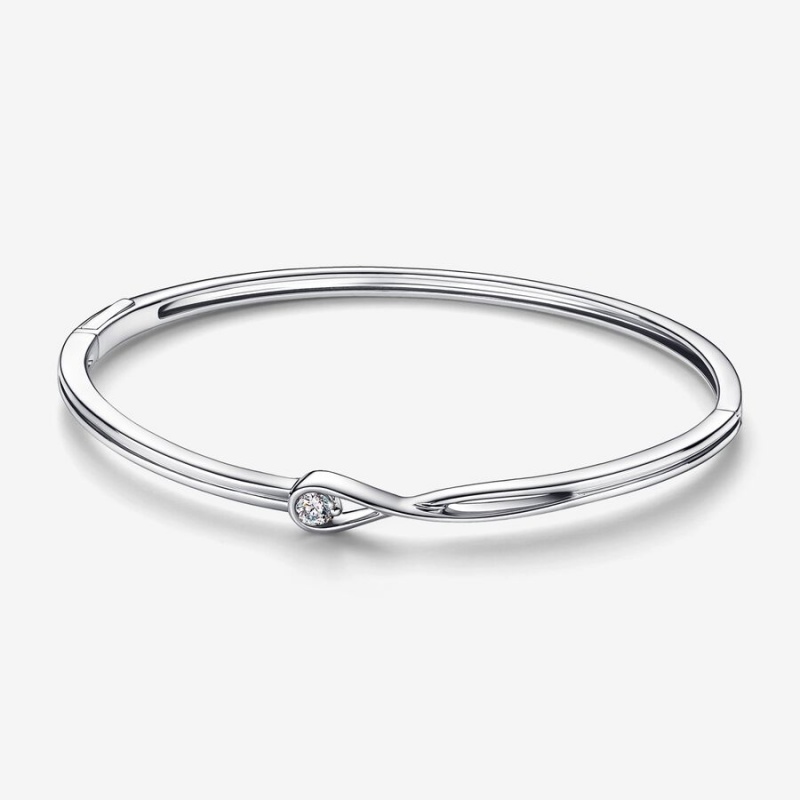 Pandora Brilliance 0.30 ct tw Lab-created Diamond Bangle Bracelet and Ring Set | 215BVYGJS