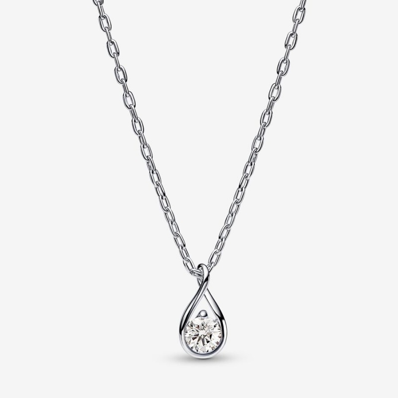 Pandora Brilliance 0.75 ct tw Lab-created Diamond Necklace and Earring Set | 719NYCHUG