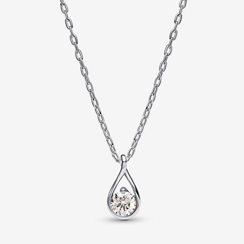 Pandora Brilliance 1 ct tw Lab-created Diamond Necklace and Ring Set | 082UCBDAF