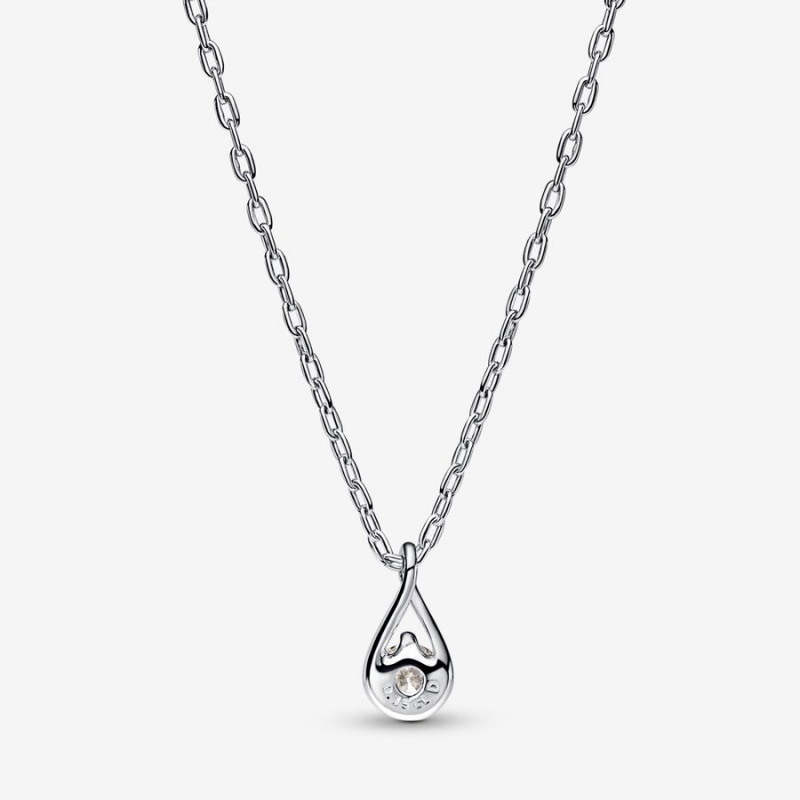 Pandora Brilliance Lab-created 0.15 ct tw Diamond Pendant & Necklace Sterling Silver | 385XDTIQP