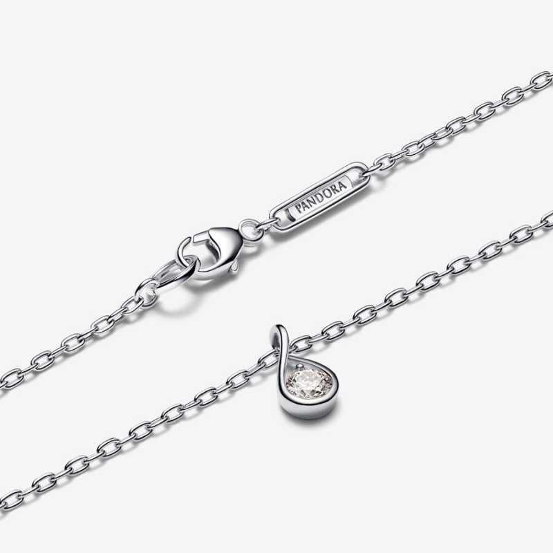 Pandora Brilliance Lab-created 0.15 ct tw Diamond Pendant & Necklace Sterling Silver | 385XDTIQP