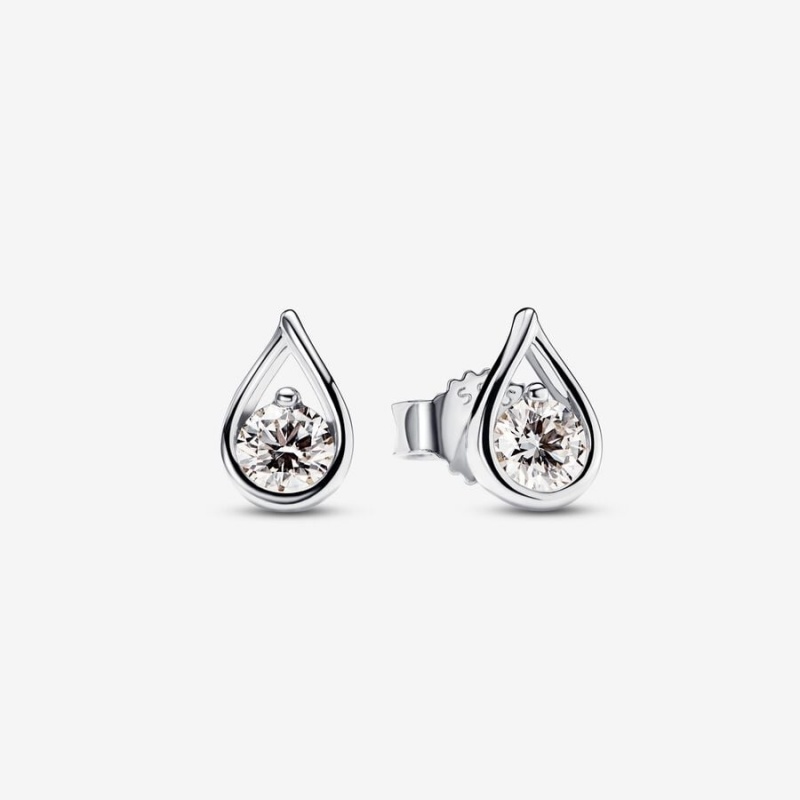 Pandora Brilliance Lab-created 0.20 ct tw Diamond Stud Earrings Sterling Silver | 504KWDLFN