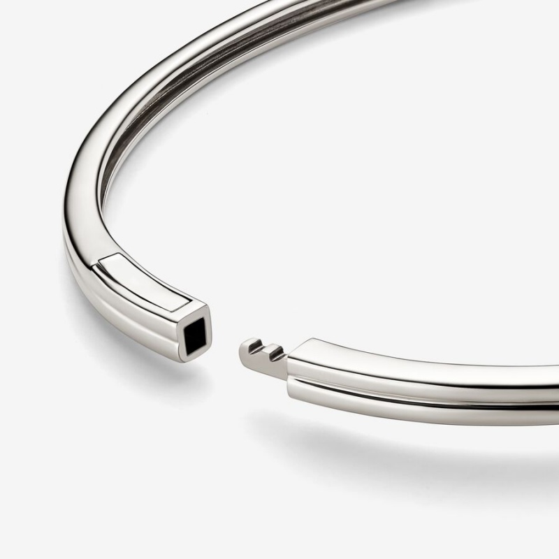 Pandora Brilliance Lab-created 0.25 ct tw Diamond Bangle White Gold | 712RHUJZS