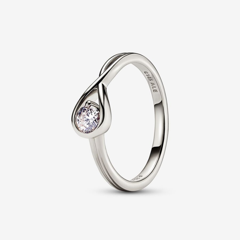 Pandora Brilliance Lab-created 0.25 ct tw Diamond Ring White Gold | 856RMCVLE