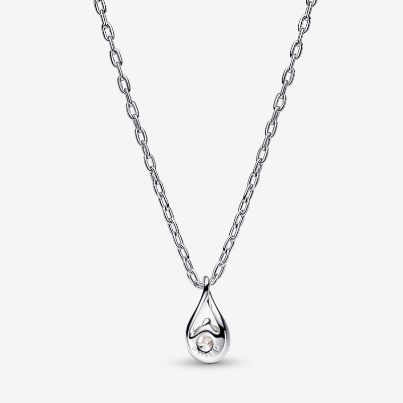 Pandora Brilliance Lab-created 0.25 ct tw Diamond Pendant & Necklace Sterling Silver | 529UVIKBF