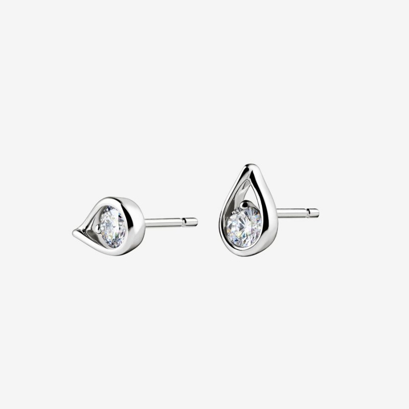 Pandora Brilliance Lab-created 0.50 ct tw Diamond Stud Earrings White Gold | 109KJFCVA