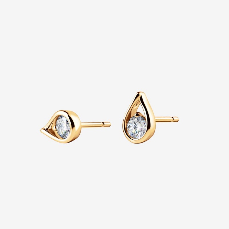 Pandora Brilliance Lab-created 0.50 ct tw Diamond Stud Earrings Gold | 148JREOQT