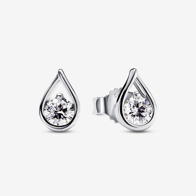 Pandora Brilliance Lab-created 0.50 ct tw Diamond Stud Earrings Sterling Silver | 503NIUGAR