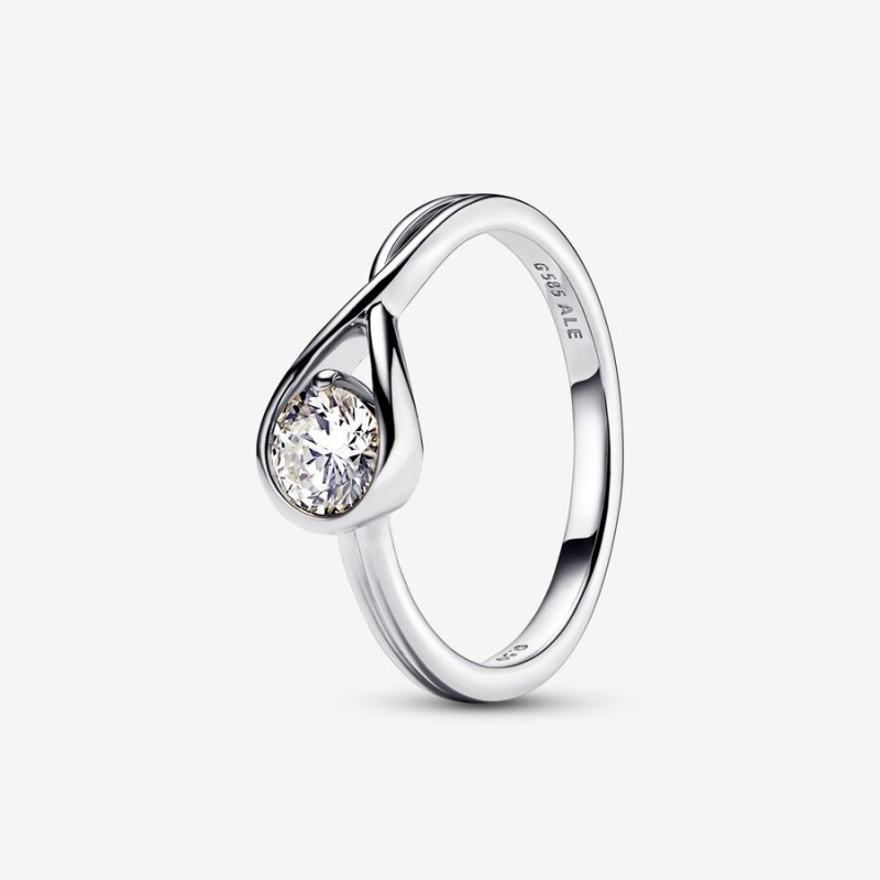 Pandora Brilliance Lab-created 0.50 ct tw Diamond Ring Sterling Silver | 065ZQSKBU