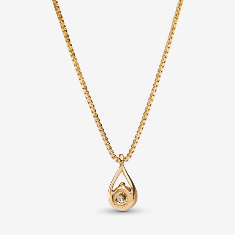 Pandora Brilliance Lab-created 0.50 ct tw Diamond Pendant & Necklace Gold | 893URPBDV