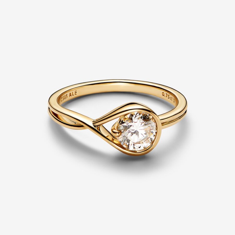 Pandora Brilliance Lab-created 0.75 ct tw Diamond Ring Gold | 624GCWYSL