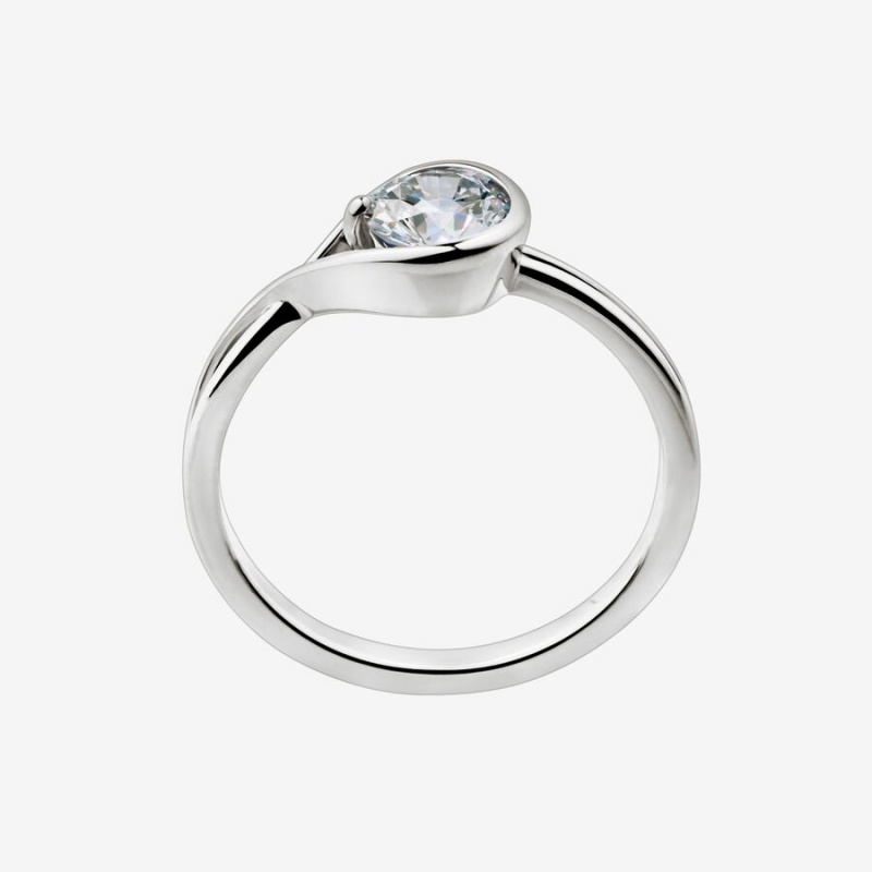 Pandora Brilliance Lab-created 0.75 ct tw Diamond Ring White Gold | 538CWFTGU