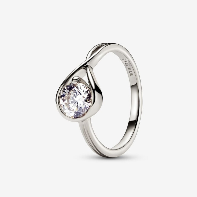 Pandora Brilliance Lab-created 1.00 ct tw Diamond Ring White Gold | 931GSBEXN