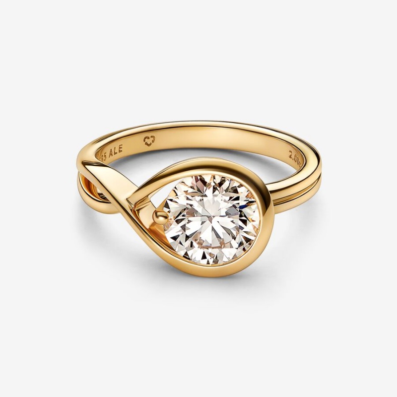 Pandora Brilliance Lab-created 2.00 ct tw Diamond Ring Gold | 197HSEAJL