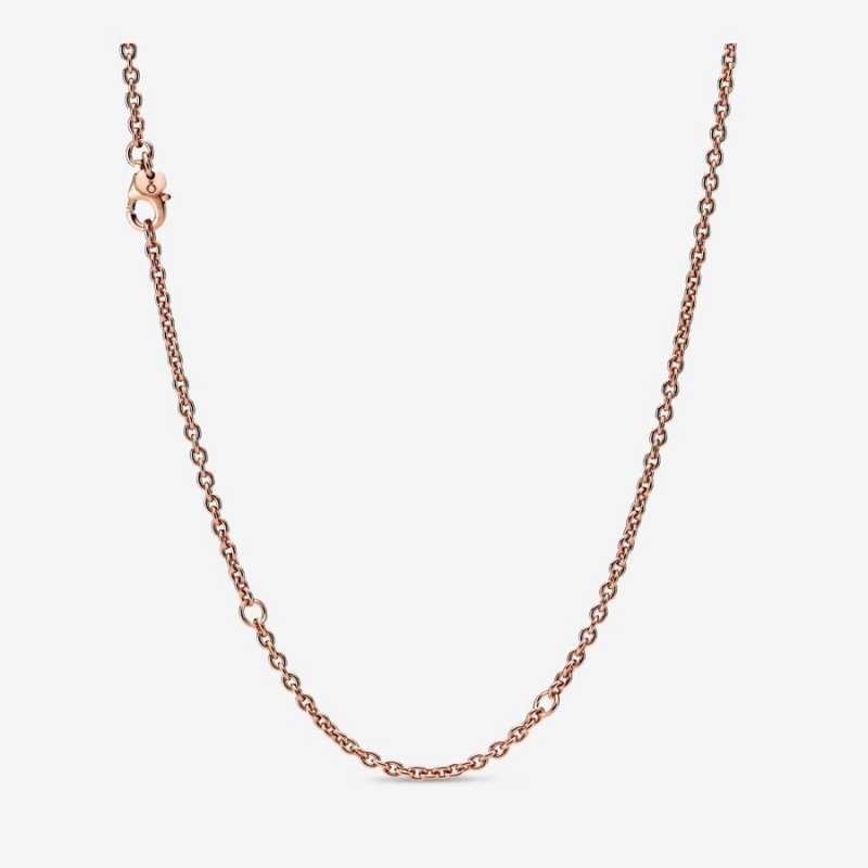 Pandora Cable Chain Necklace Rose Gold Plated | 865BHQKES