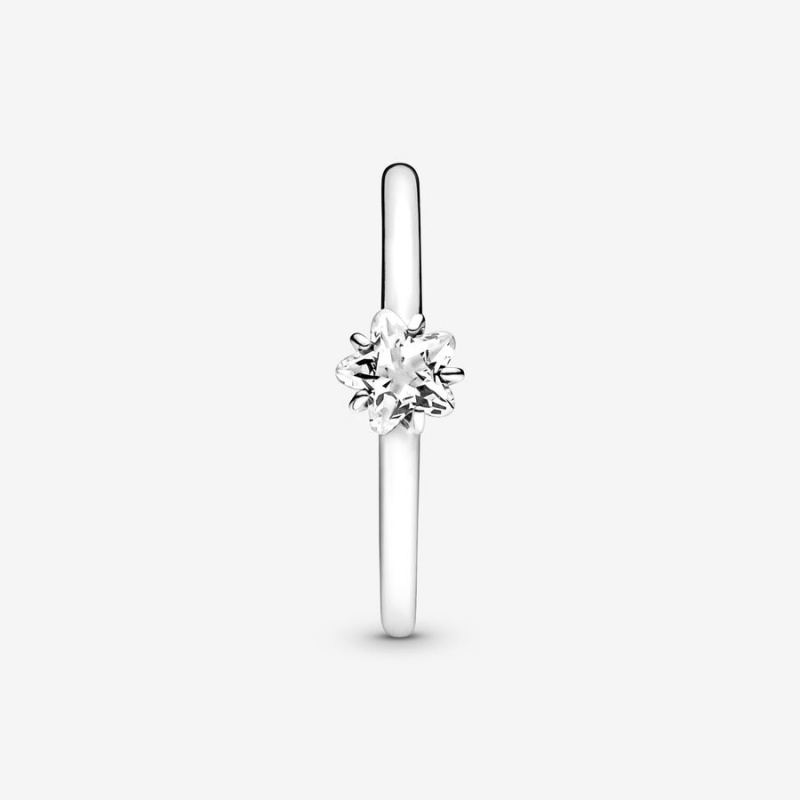 Pandora Celestial Sparkling Star Solitaire Ring Sterling Silver | 042TEJDBA