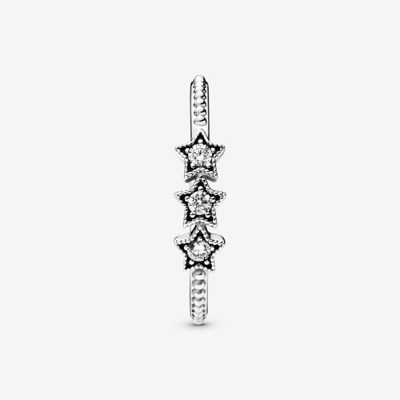 Pandora Celestial Stars Ring Sterling Silver | 041OKEJYM