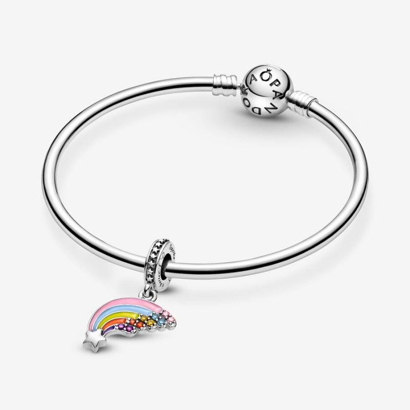 Pandora Colourful Rainbow Dangle Charm Sterling Silver | 741VWEGUY