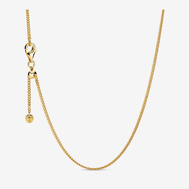 Pandora Curb Chain Necklace Gold Plated | 527VNTCBP