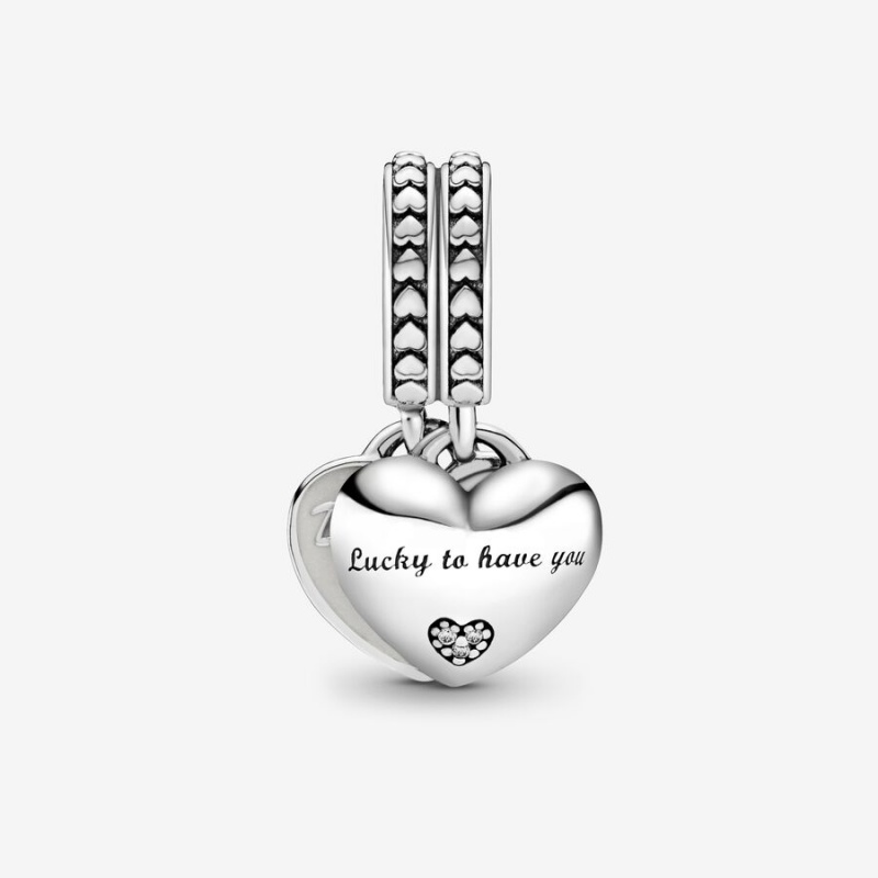 Pandora Daughter- & Mother in Law Split Dangle Charm - FINAL SALE Sterling Silver | 406YTZSQJ