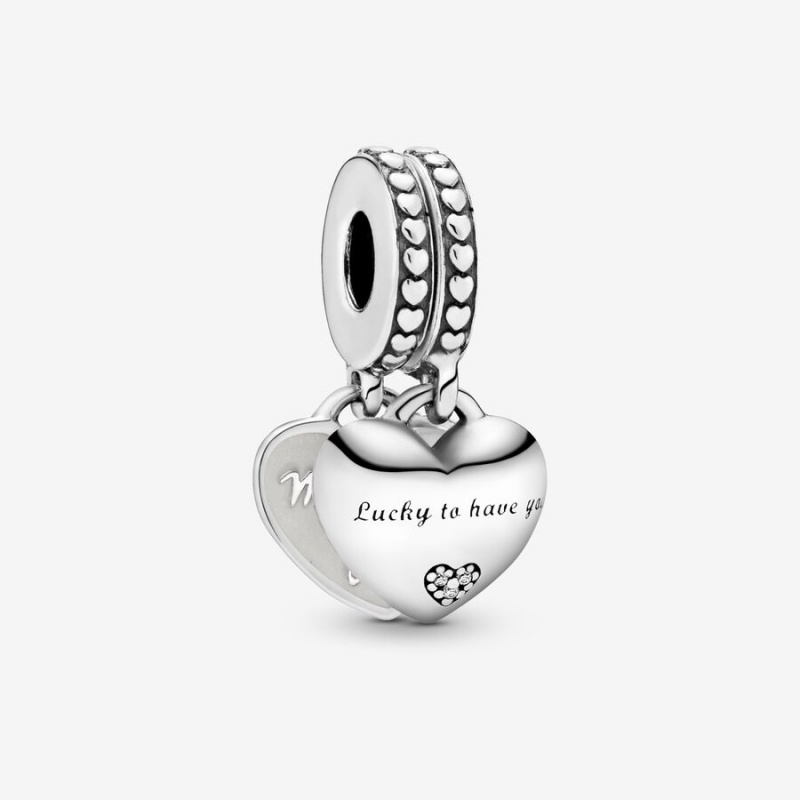 Pandora Daughter- & Mother in Law Split Dangle Charm - FINAL SALE Sterling Silver | 406YTZSQJ