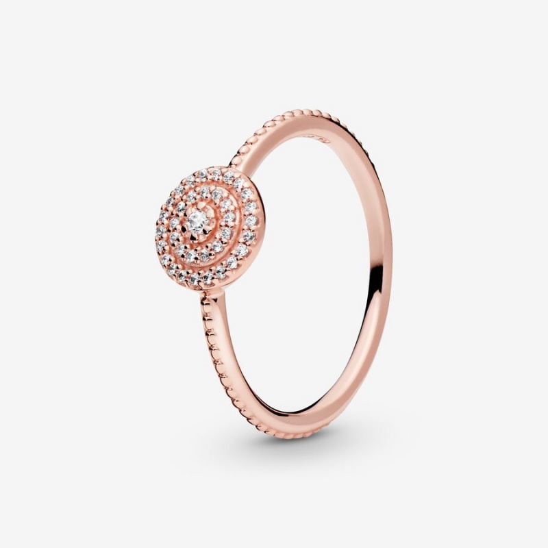 Pandora Elegant Sparkle Ring Rose Gold Plated | 237YRMQGI