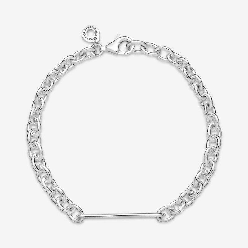 Pandora Engravable Bar Link Bracelet Sterling Silver | 850MWRBEV