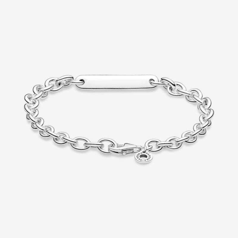 Pandora Engravable Bar Link Bracelet Sterling Silver | 850MWRBEV