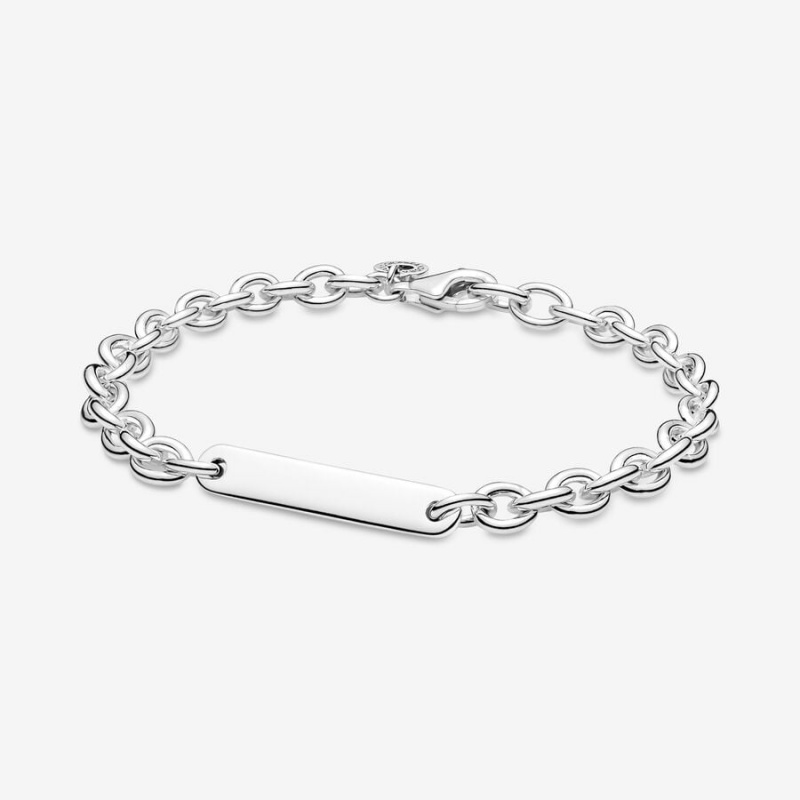 Pandora Engravable Bar Link Bracelet Sterling Silver | 850MWRBEV