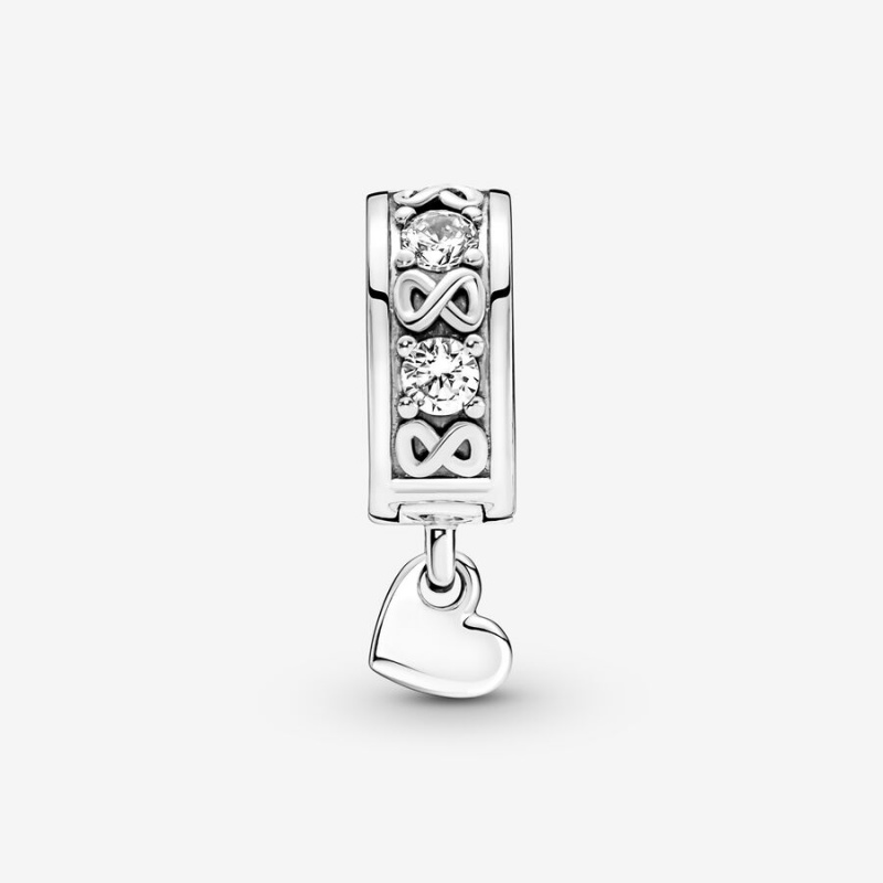 Pandora Family Always Pavé Clip Charm Sterling Silver | 630DXINEY