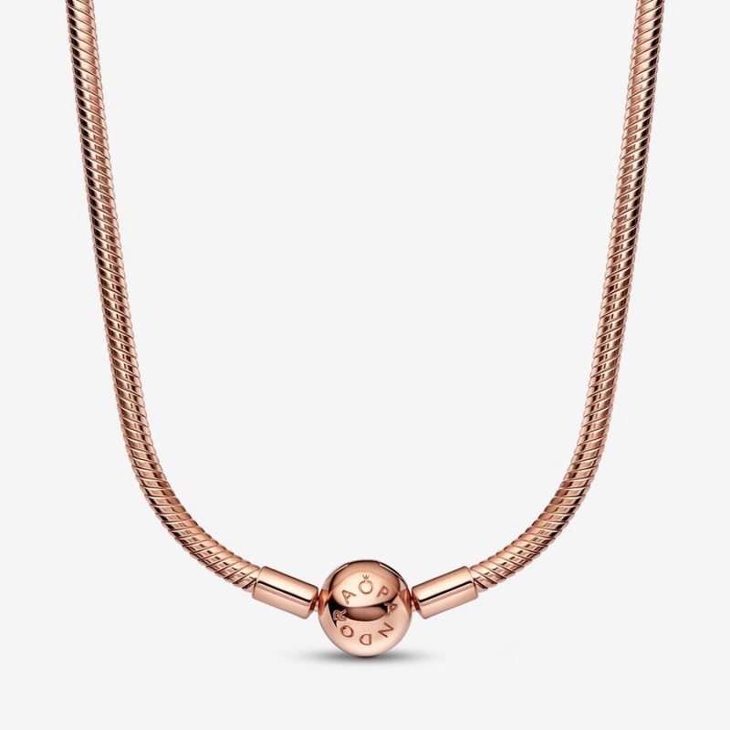 Pandora Family Circle Rose Charm Necklace Set | 456QBIVPC