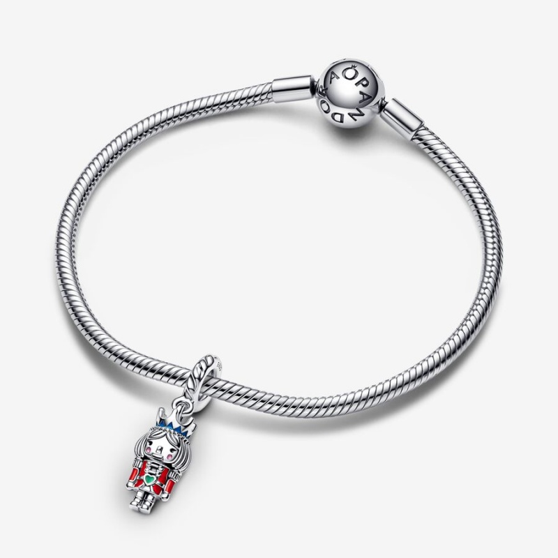 Pandora Festive Nutcracker 2022 Dangle Charm Sterling Silver | 849VWMZDT