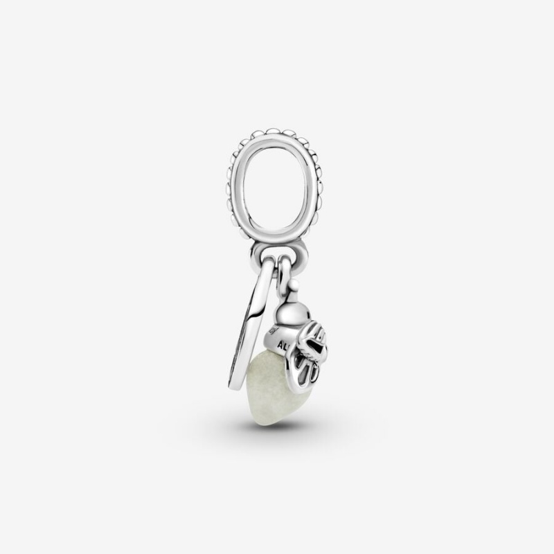 Pandora Glow-in-the-dark Firefly Dangle Charm Sterling Silver | 671AEUMPF