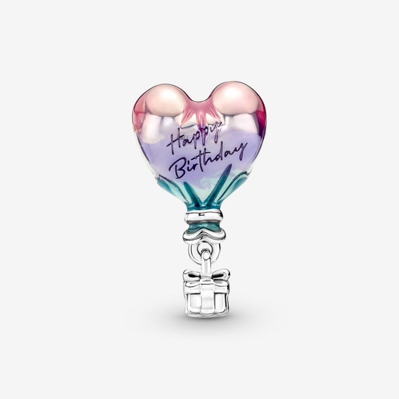 Pandora Happy Birthday Hot Air Balloon Charm Sterling Silver | 382UAOJEY