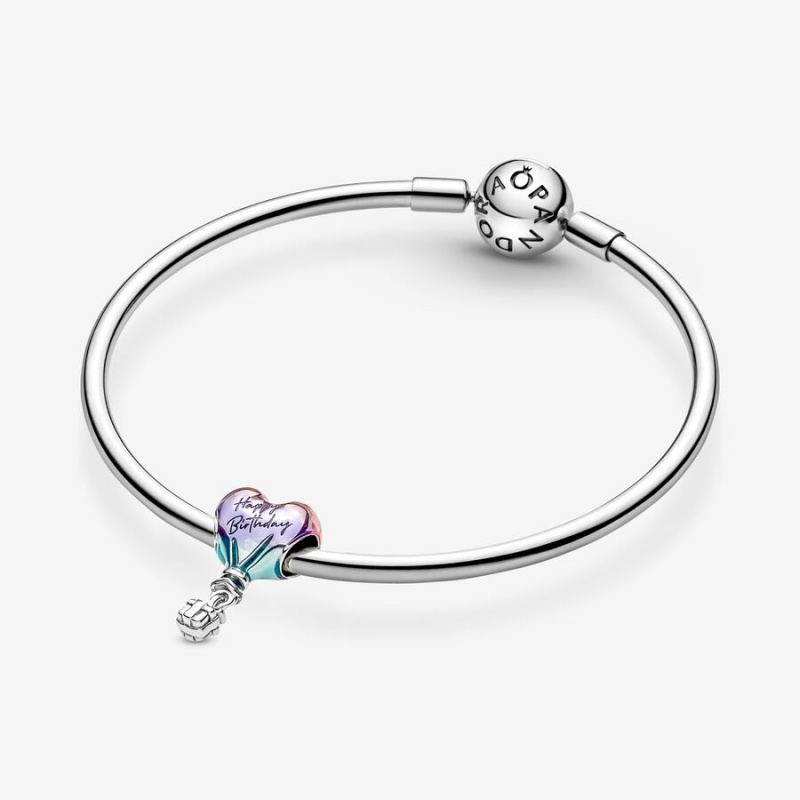 Pandora Happy Birthday Hot Air Balloon Charm Sterling Silver | 382UAOJEY