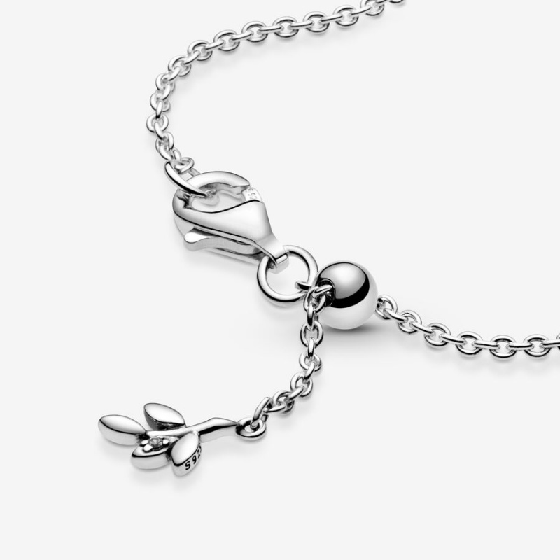 Pandora Heart Family Tree Chain Bracelet Sterling Silver | 146OQKJXM