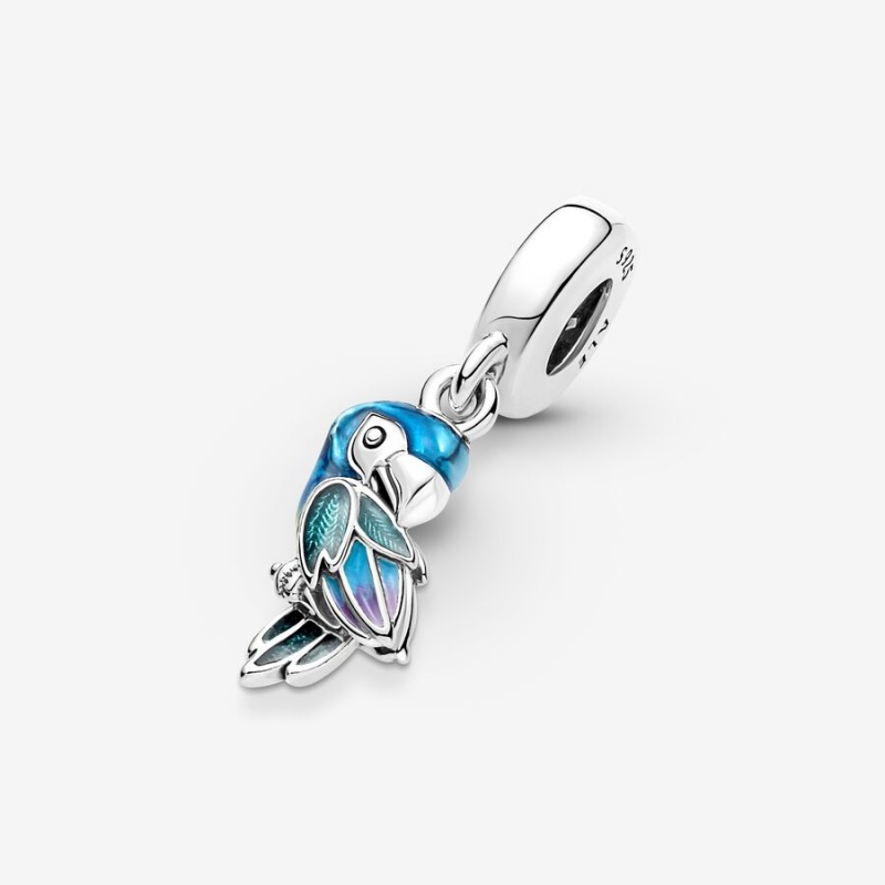 Pandora Jungle Paradise Parrot Dangle Charm Sterling Silver | 896DXZGVC