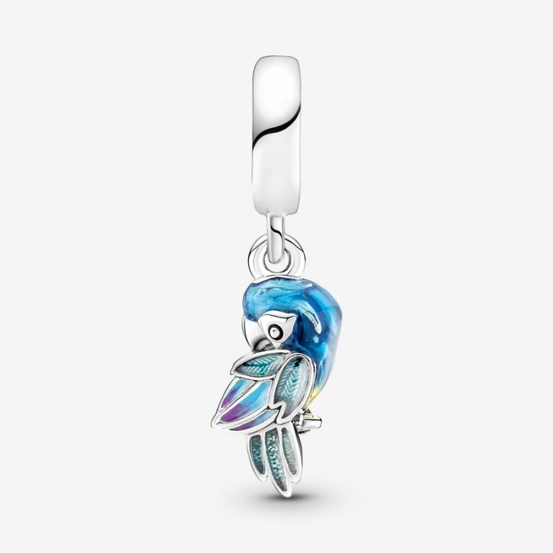 Pandora Jungle Paradise Parrot Dangle Charm Sterling Silver | 896DXZGVC