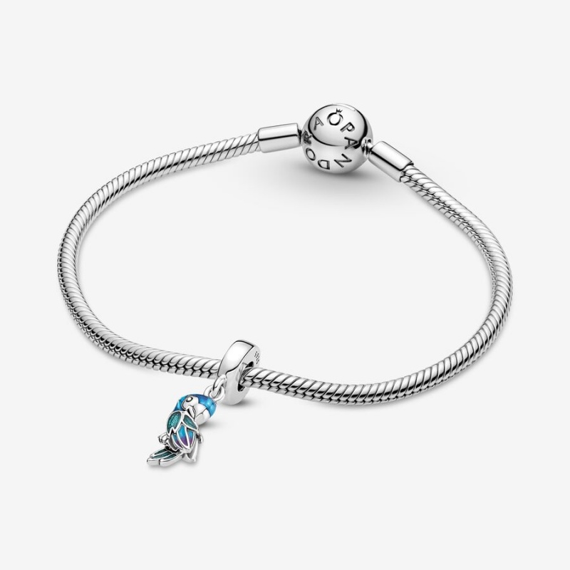 Pandora Jungle Paradise Parrot Dangle Charm Sterling Silver | 896DXZGVC