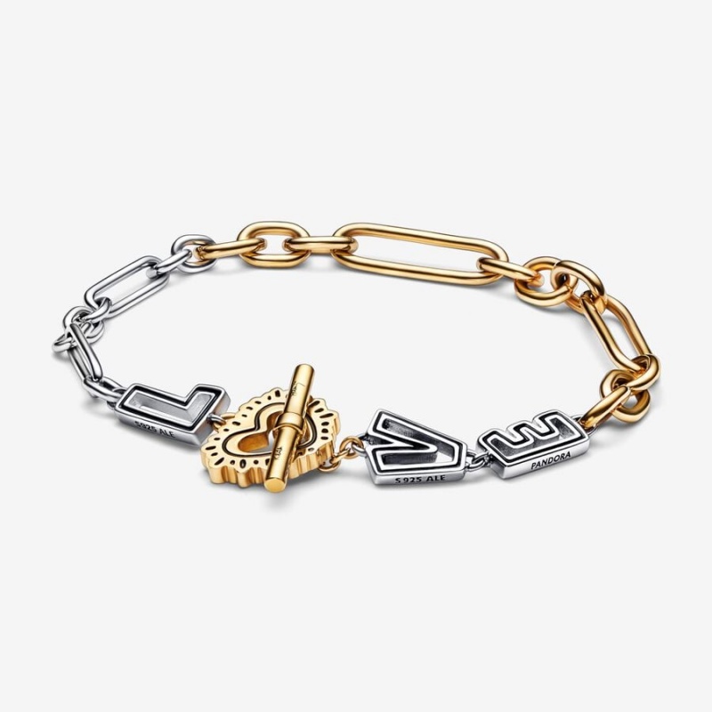 Pandora Keith Haring™ x Two-tone Love Links Bracelet Two-tone | 165QOAGUJ