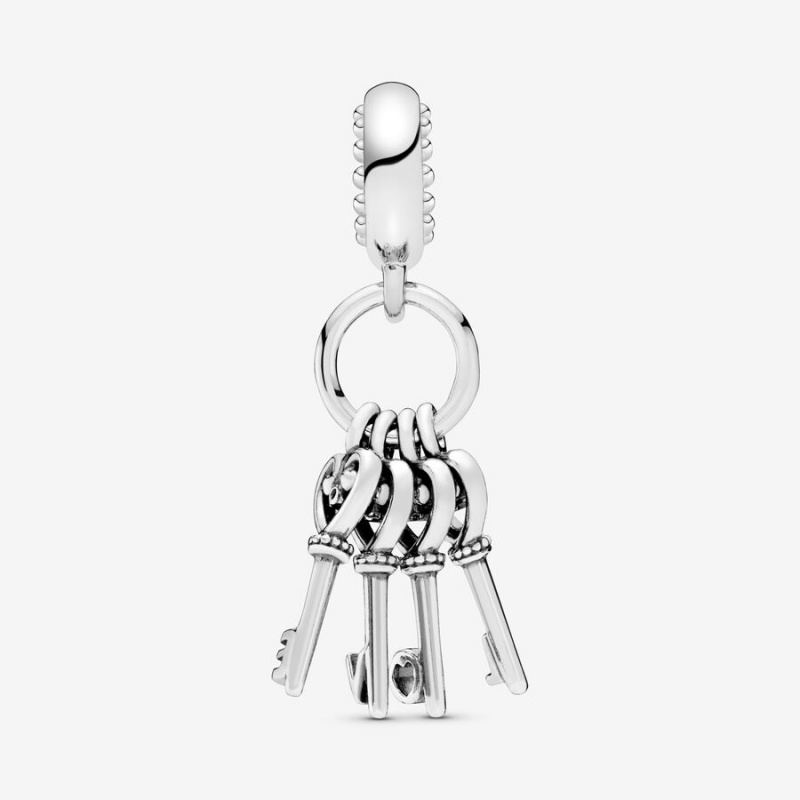 Pandora Keys of Love Dangle Charm Sterling Silver | 712SBYJAN