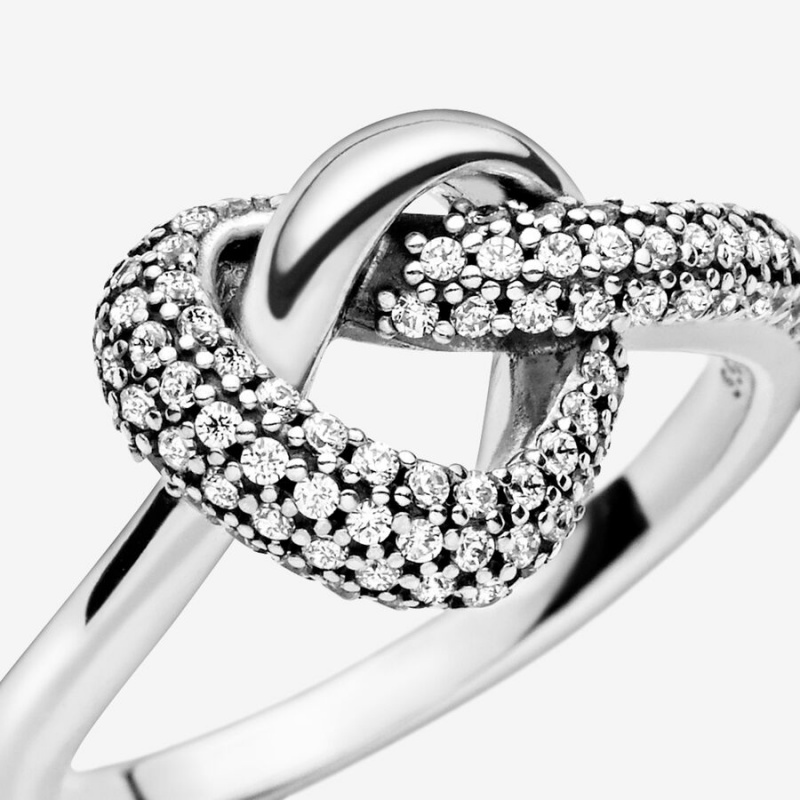 Pandora Knotted Heart Ring Romantic Jewelry | 037DXAPBV